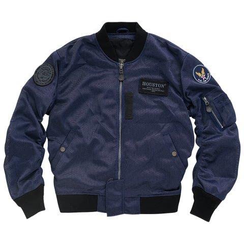 Amazon | ヒューストン MA-1メッシュジャケット NAVY Lサイズ